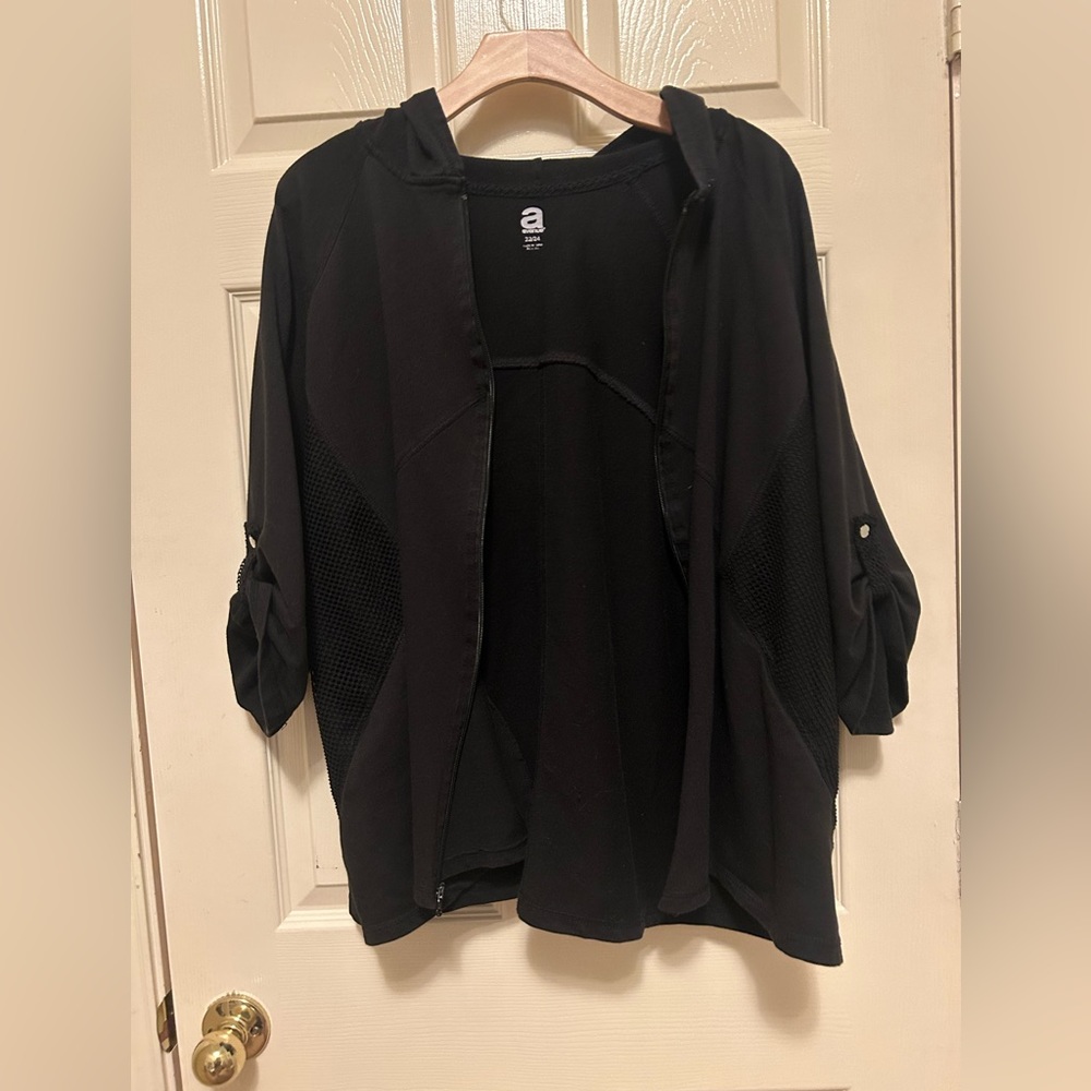 Avenue Textured Zip Up Quarter Length Jacket